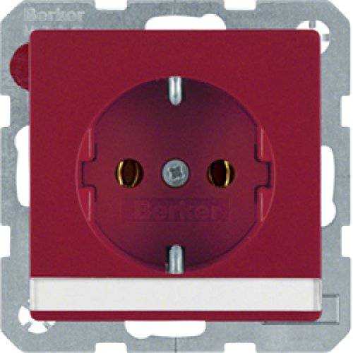 Berker 47506002 Steckdose SCHUKO mit Beschriftungsfeld Q.1/Q.3 rot, samt Mesch Shop Berker 47506002 Steckdose SCHUKO mit Beschriftungsfeld Q.1/Q.3 rot, samt Mesch Shop